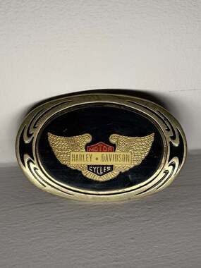 Harley-Davidson Vintage 1983 NAP Inc. Solid Brass Belt Buckle